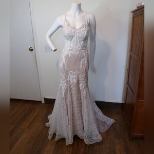 Gianni Bini Ivory Lace Maxi Gown